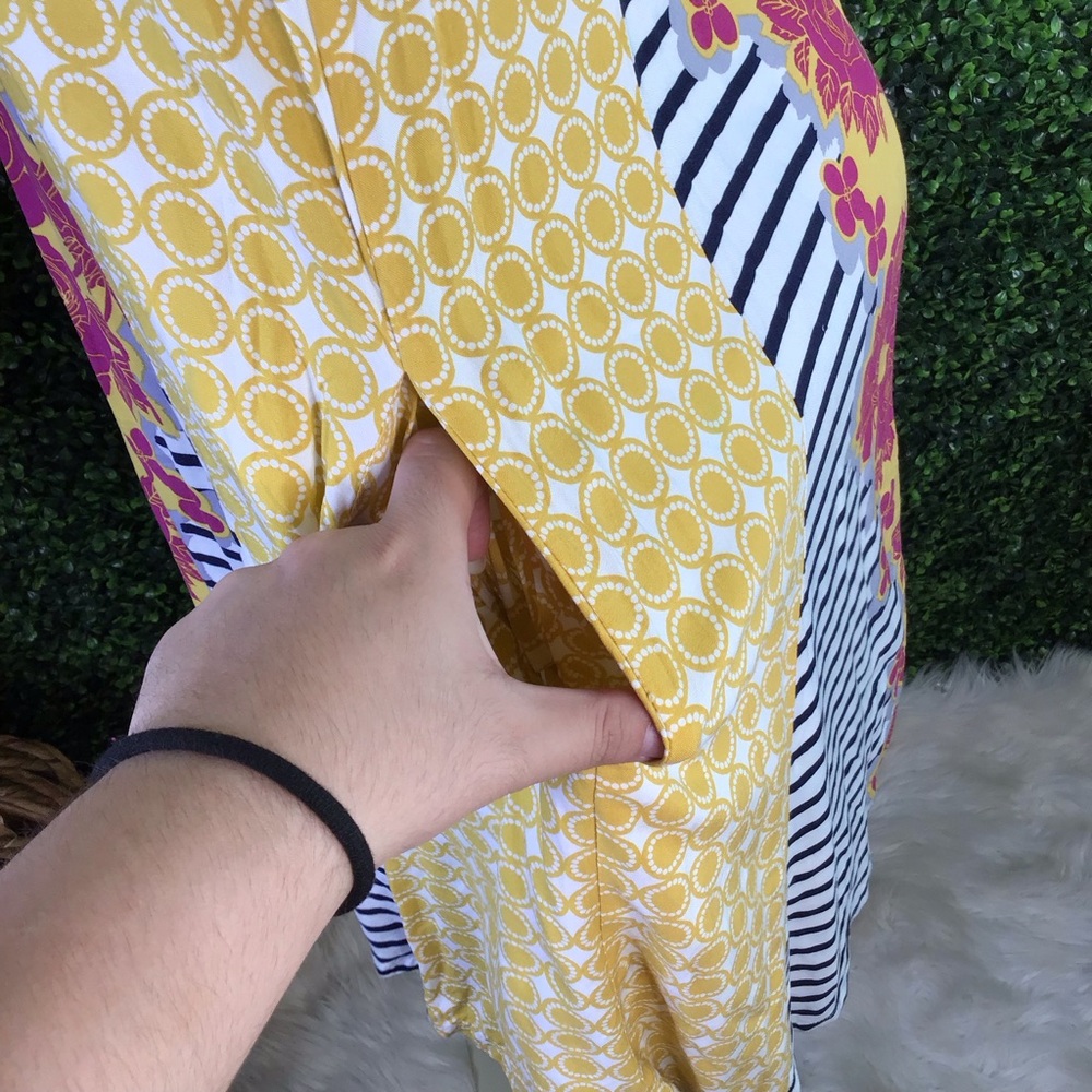 Nwot Matilda Jane Yellow patchwork shift Dress - Picture 4 of 8